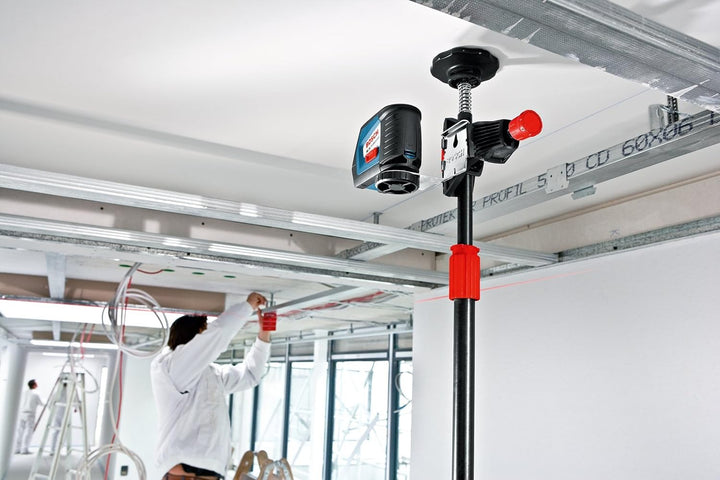 Bosch Professional Teleskopstange für Laser und Nivelliergeräte BT 350 (Höhe: 140–350 cm, 3 Sektione