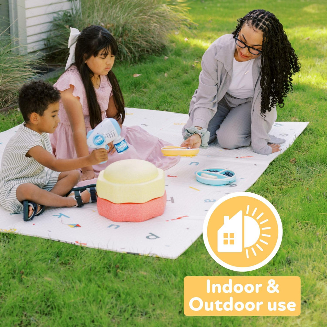 Nuby – Gepolsterte, Faltbare und wendbare Spielmatte für Babys – Leichte und weiche Bodenmatte zum S