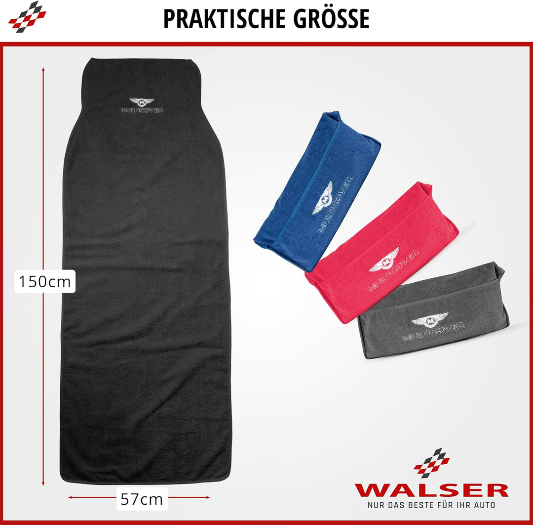Walser Sitzaufleger Multicover, universal Auto-Sitzauflage, waschbarer Autositz-Überwurf grau, Grau