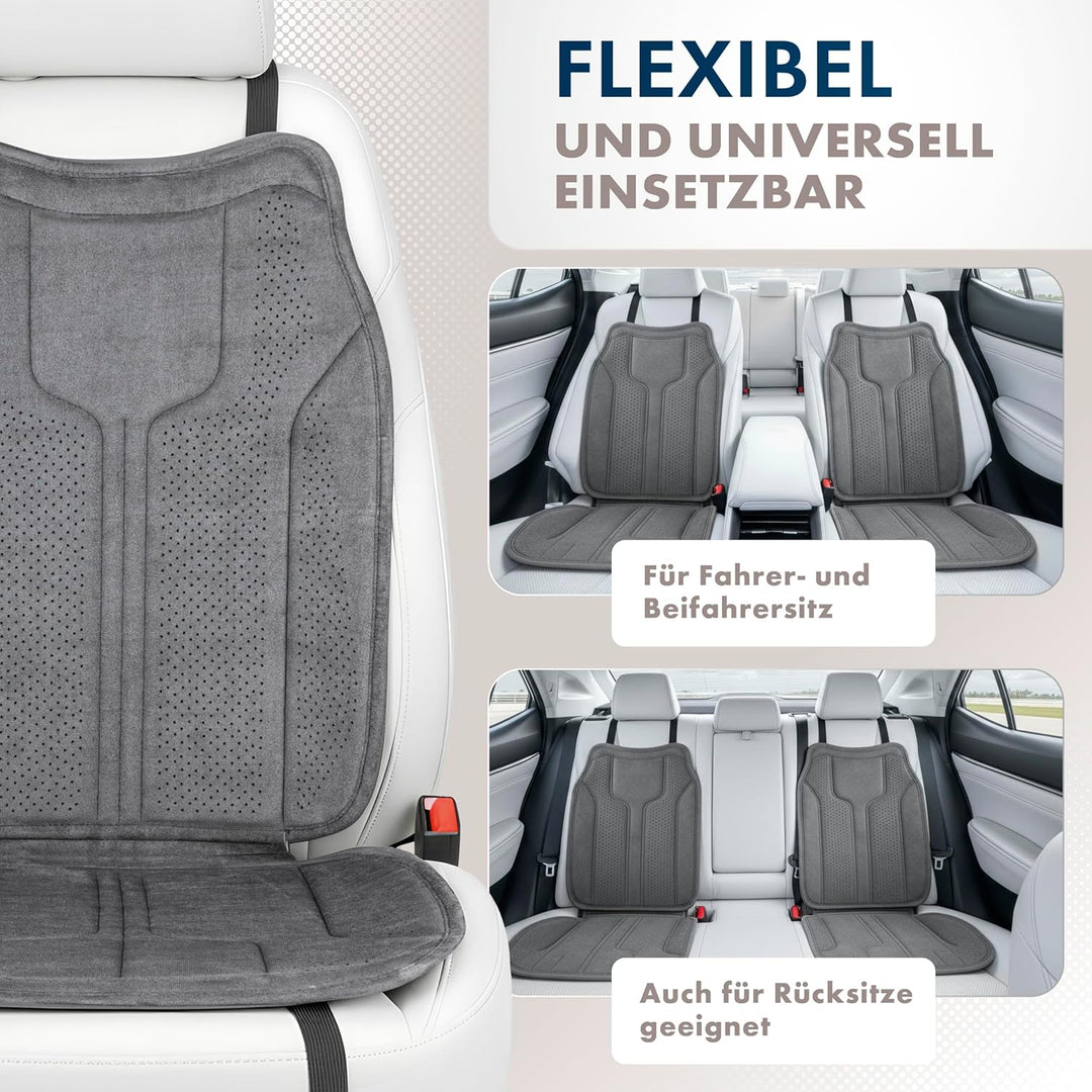 Walser Premium Sitzauflage Auto Nubo, 2 Sitzschoner Auto anthrazit, hochwertige Autositzauflage 2 St