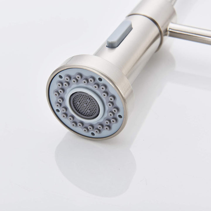 HUAHOMDY Modern low pressure kitchen tap 360° schwenkbarer Mischer Ausziehbarer Wasserhahn für die S