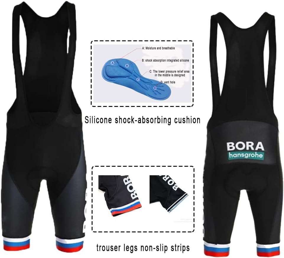 HOMTOL Herren Fahrradbekleidung set Kurzarm Herrentrikot Radhose Radtrikots für Herren Schnelltrockn