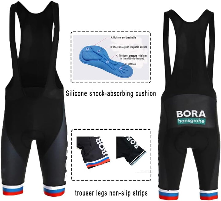 HOMTOL Herren Fahrradbekleidung set Kurzarm Herrentrikot Radhose Radtrikots für Herren Schnelltrockn