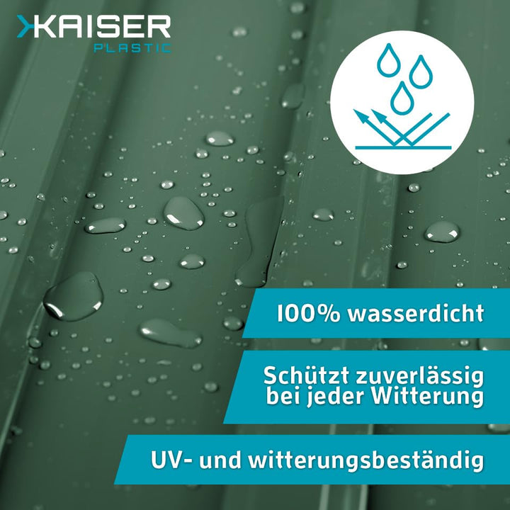 KAISER plastic® Wellplatten Grün | Wellplatten Dach, Welldach Kunststoff | Dachplatten wetterfest |