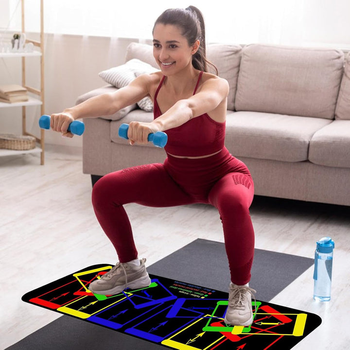 Liegestützmatte für Männer, Liegestütz-Trainingsmatte - PU-Liegestützmatte für Liegestütz-Anleitung