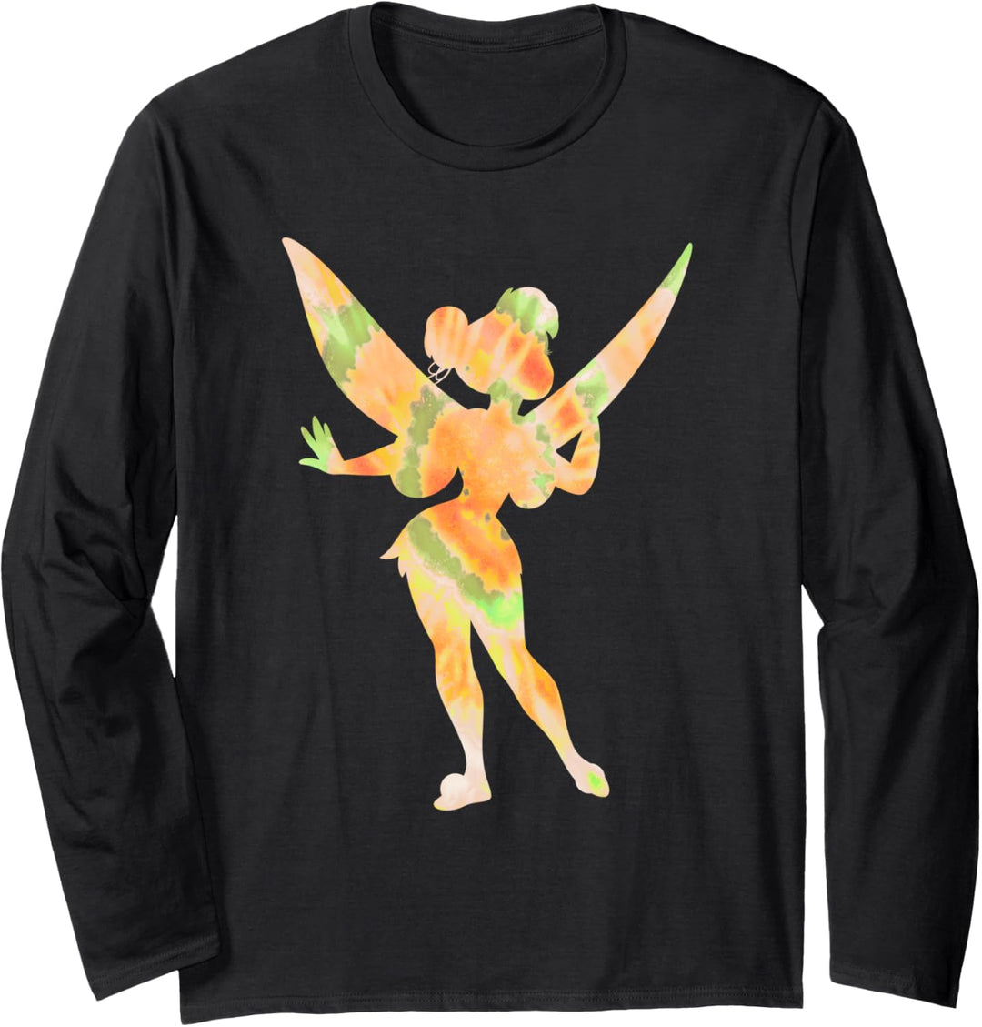 Disney Peter Pan Tinker Bell Pose 90s Tie Dye Langarmshirt