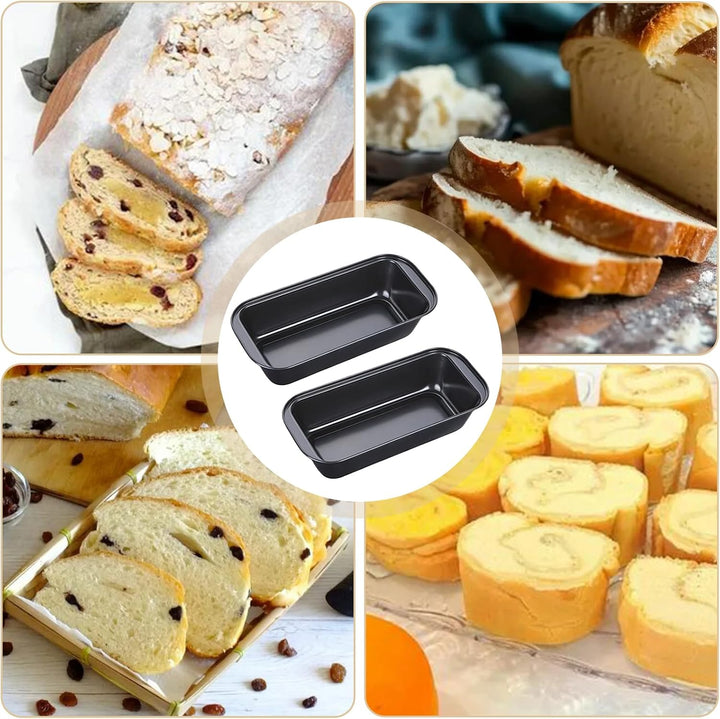 2 Stück Brotformen Zum Backen 25.7×13×5.8cm, mit Backmatte Einleger Für Backofen, Brot Backform 2er