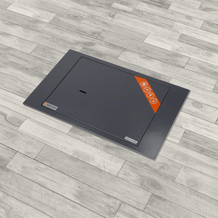 Brihard Bodenmontierter A4-Dokumententresor mit Schlüsselschloss – 13,5L Sichere Aufbewahrung – Auss