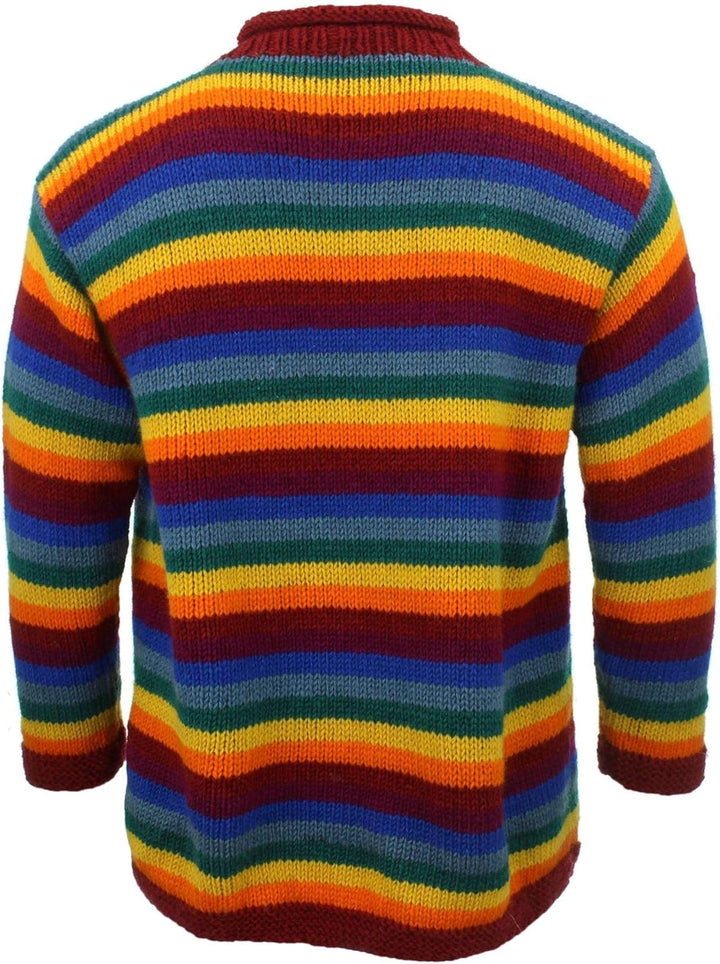 LOUDelephant Klobige Wolle Strickpullover - Regenbogenforelle, XL