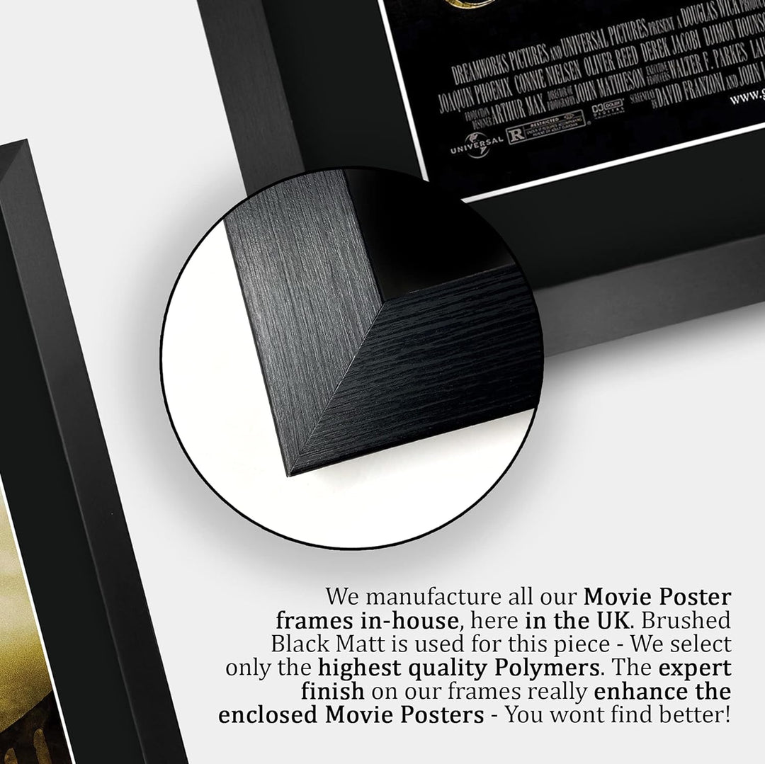 HWC Trading Gladiator A3 Gerahmte Signiert Gedruckt Autogramme Bild Druck-Fotoanzeige Geschenk Für R