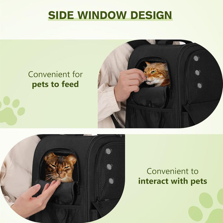 pecute Haustier Rucksack 6kg, Tragbare und Faltbare Katzentasche, Atmungsaktive und Leichte Hundetas