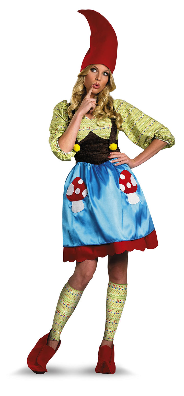 Disguise Miss Gnome Kostüm, Blau/Grün/Rot, L Blau / Grün / Rot L, Blau / Grün / Rot L
