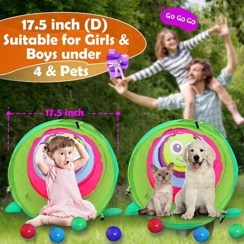 STLOVe® Kinder-Tunnel 180 x 48 cm, Laufstall, faltbar, Pop-Up-Zelt, Kinder & Pet Spielzeug, Kindersp