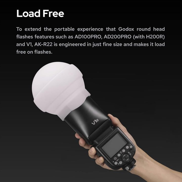 Godox AK-R22 Diffusion Dome, Collapsible Light Modifie, für Godox AD100PRO, Godox AD200 Godox AD200P