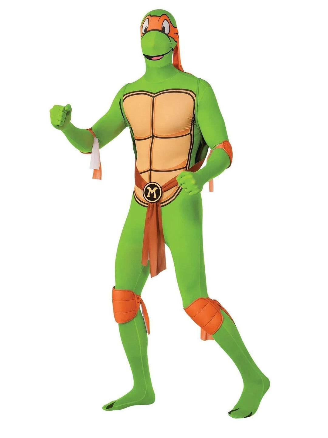 Rubie's Offizielles Teenage Ninja Turtles Second Skin Michelangelo-Kostüm für Erwachsene, M