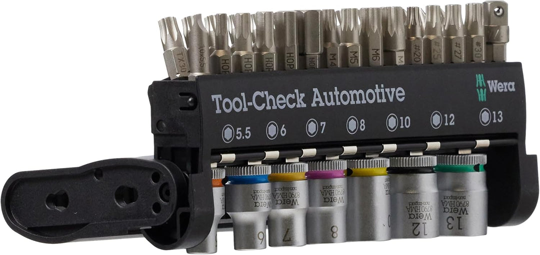 Wera 05200995001 Bit-Sortiment, Tool-Check Automotive 1, metrisch, 38-teilig Tool-Check Automotive 1