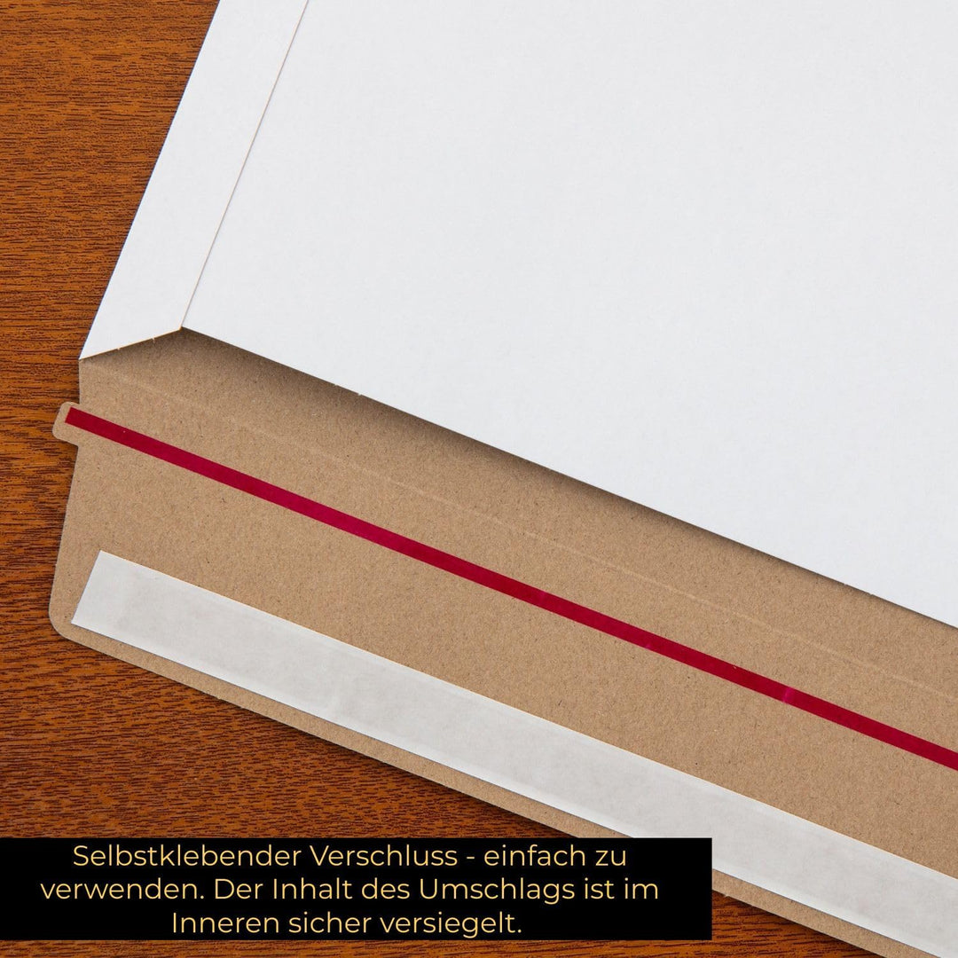 25 Versandtaschen B4 Weiss 450g Kartonumschläge 250x350mm Weiss B4 450g (250x350 mm) 25 Stück, Weiss