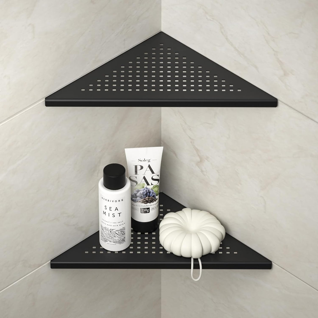 Bernkot Eckablage Duschablage 304 Edelstahl ohne Bohren für Badezimmer Shampoo Halter Organizer Quad