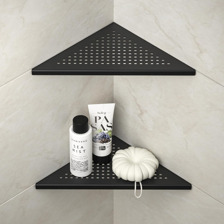 Bernkot Eckablage Duschablage 304 Edelstahl ohne Bohren für Badezimmer Shampoo Halter Organizer Quad