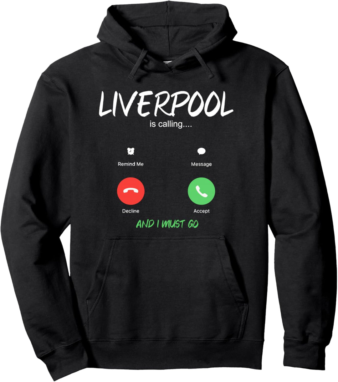 Liverpool Is Calling England Städtetrip Auswandern Pullover Hoodie