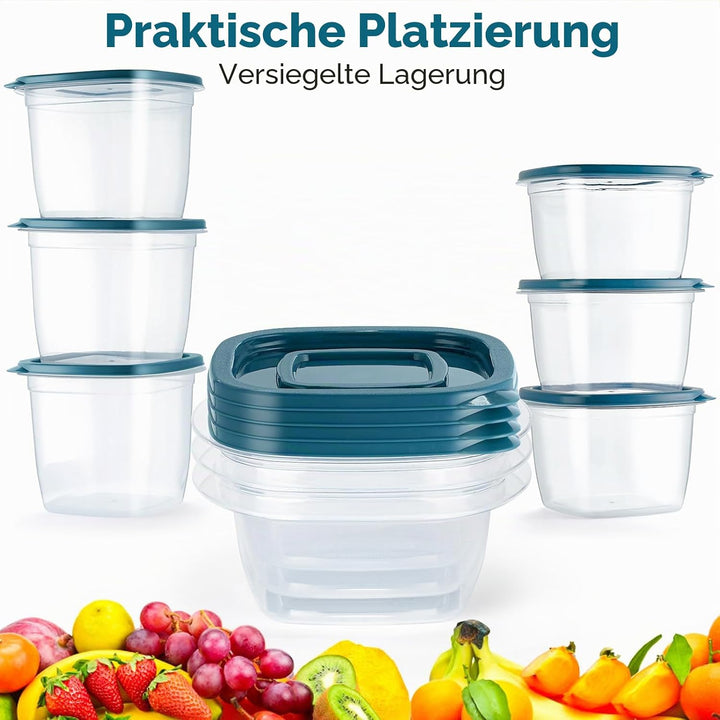 EFISH 9PCS Rechteck Kunststoff Portion Box Sets mit Deckel.Food Aufbewahrungsbox, Behälter Sets, Leb