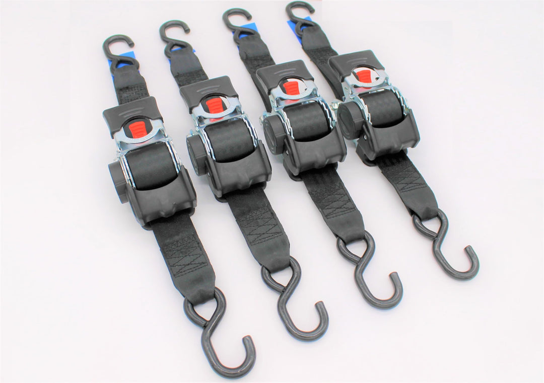 4 Stück Automatik Zurrgurt Spanngurt mit S-Haken 3,0m x 50 mm 750/1500 daN