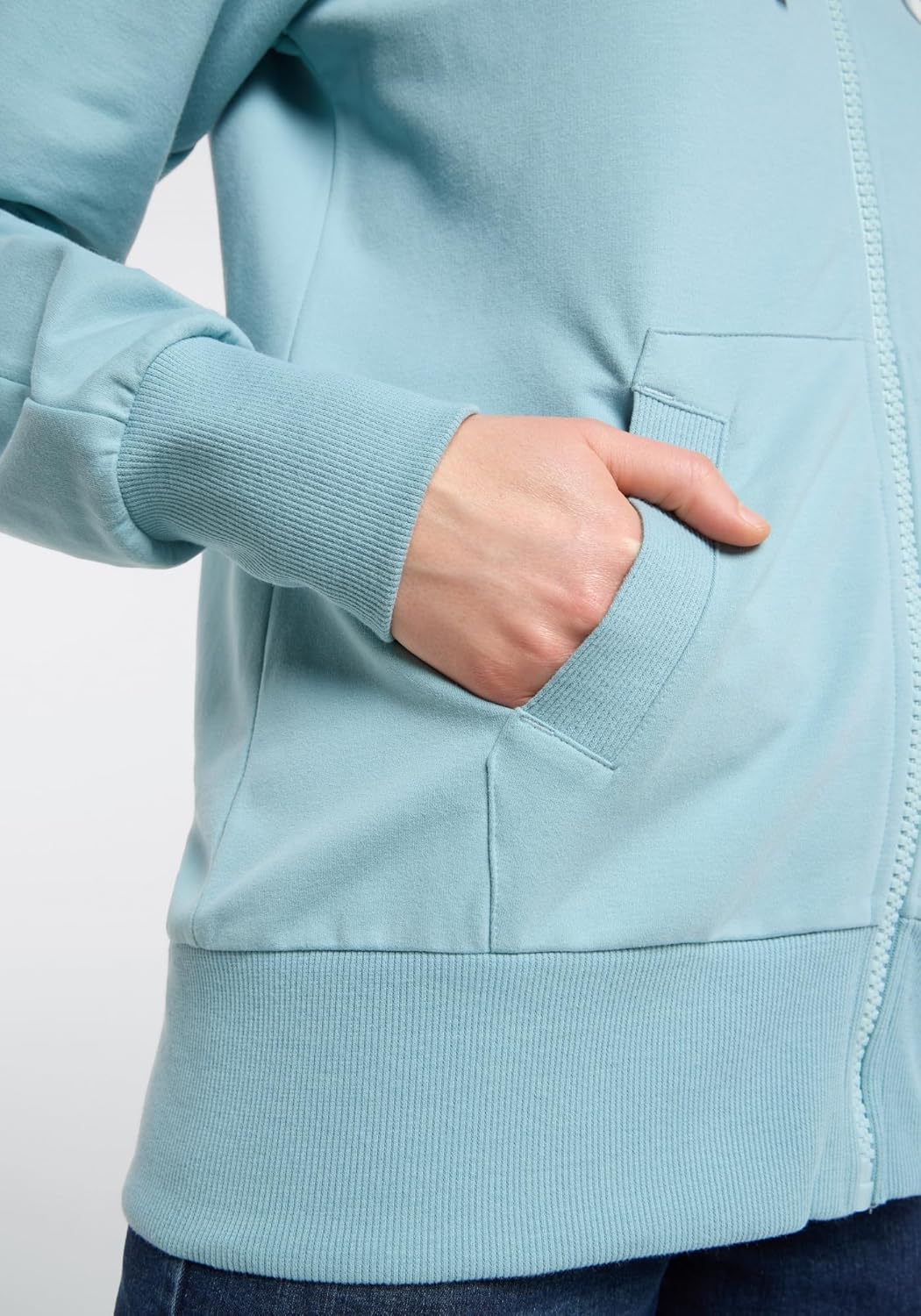 Elbsand Kelda Damen Sweatjacke mit Kapuze, Zip-Jacke, Reissverschluss XS Cameo, XS Cameo