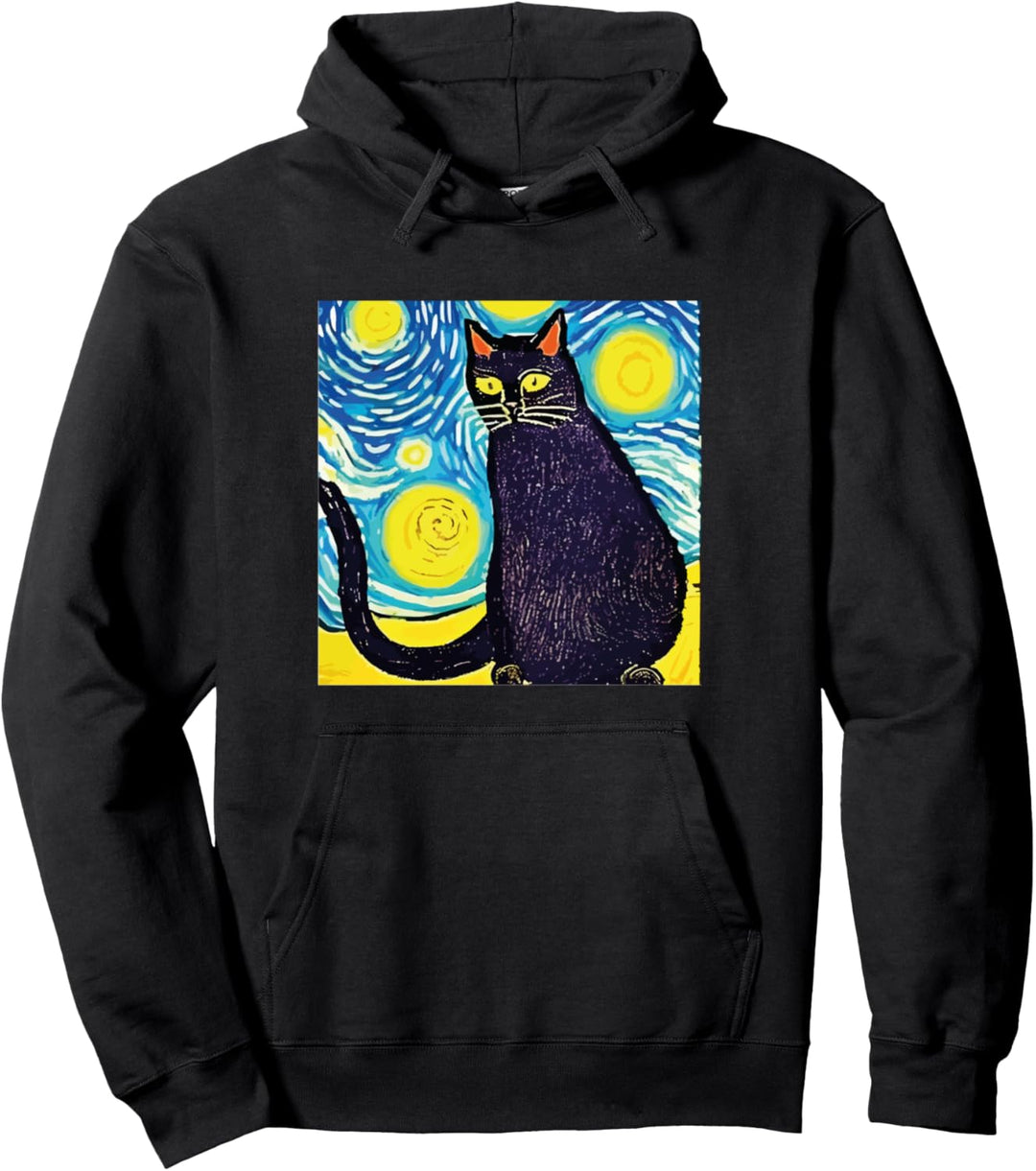 Lustige Katze Vincent van Gogh Meow Kitty Pullover Hoodie