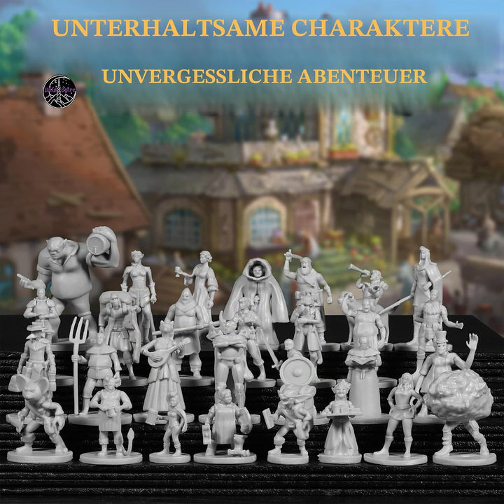 29 Heroische Stadtbewohner Fantasy Miniaturen für D&D - Dungeons and Dragons Starterset - Unlackiert