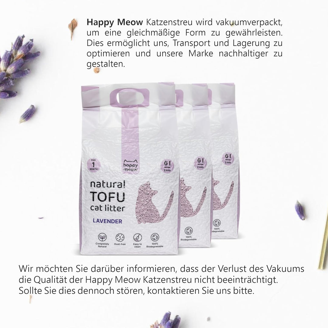 Tofu-Katzenstreu für Katzen (18L/7,5Kg) - Natürlich und biologisch abbaubar - Sofort klumpend, staub