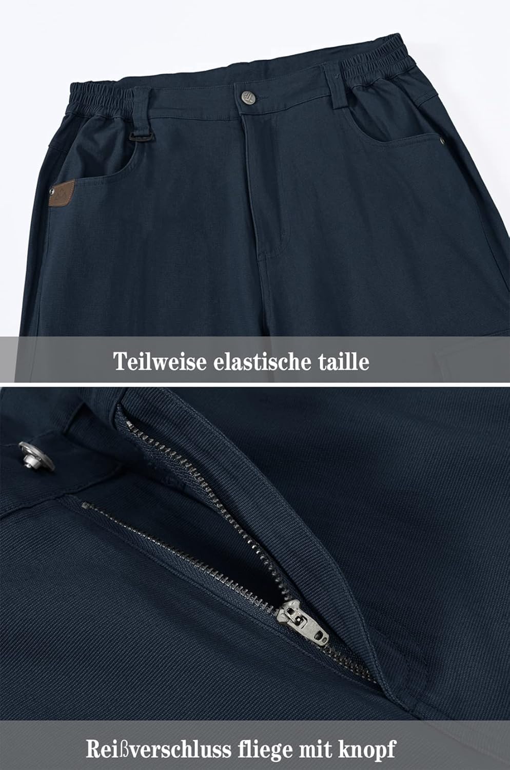 YSENTO Herren Cargohose Männer Arbeitshosen Stretch Chino Kargohosen Vintage Baggy Hosen Baumwolle 3