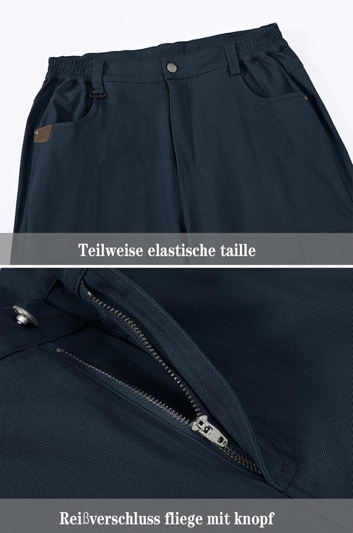 YSENTO Herren Cargohose Männer Arbeitshosen Stretch Chino Kargohosen Vintage Baggy Hosen Baumwolle 3