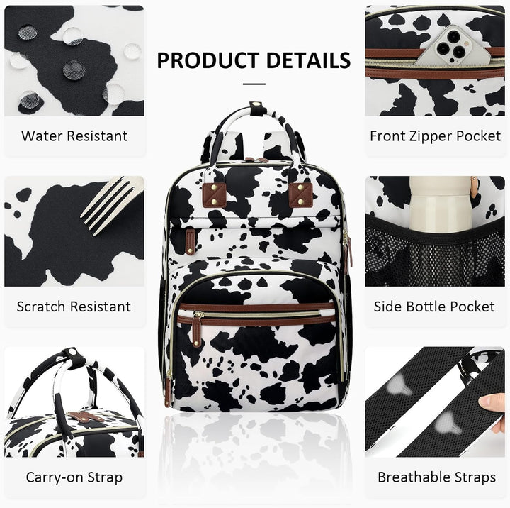 Diaper Bag Backpack Tote for Women Large Capacity, Baby Bag with Insulated Pockets Multifunctional D