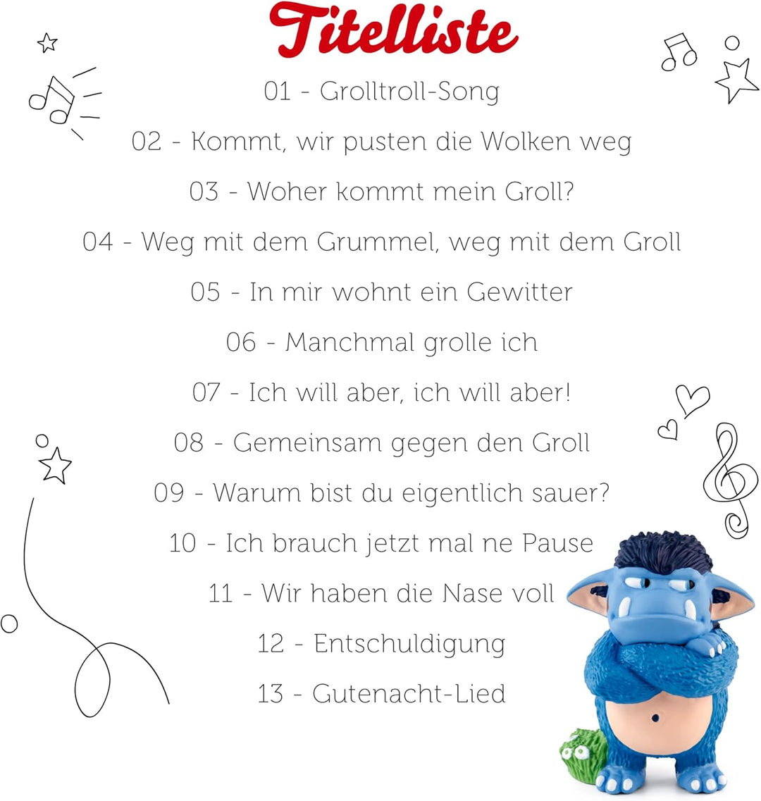 tonies Hörfiguren für Toniebox, Der Grolltroll – Das Liederalbum, Kinderlieder für Kinder ab 3 Jahre