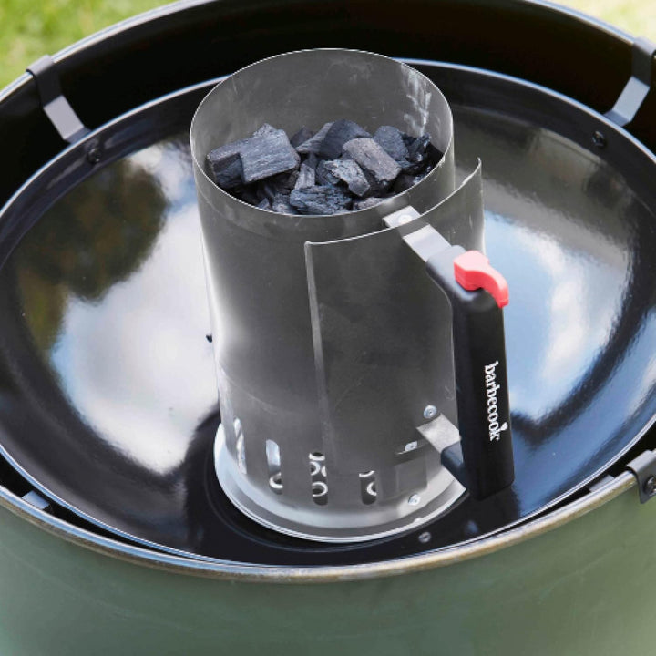 Barbecook Anzuendkamin und Grillkamin aus Edelstahl fuer schnelles und sicheres Anzuenden von Holzko