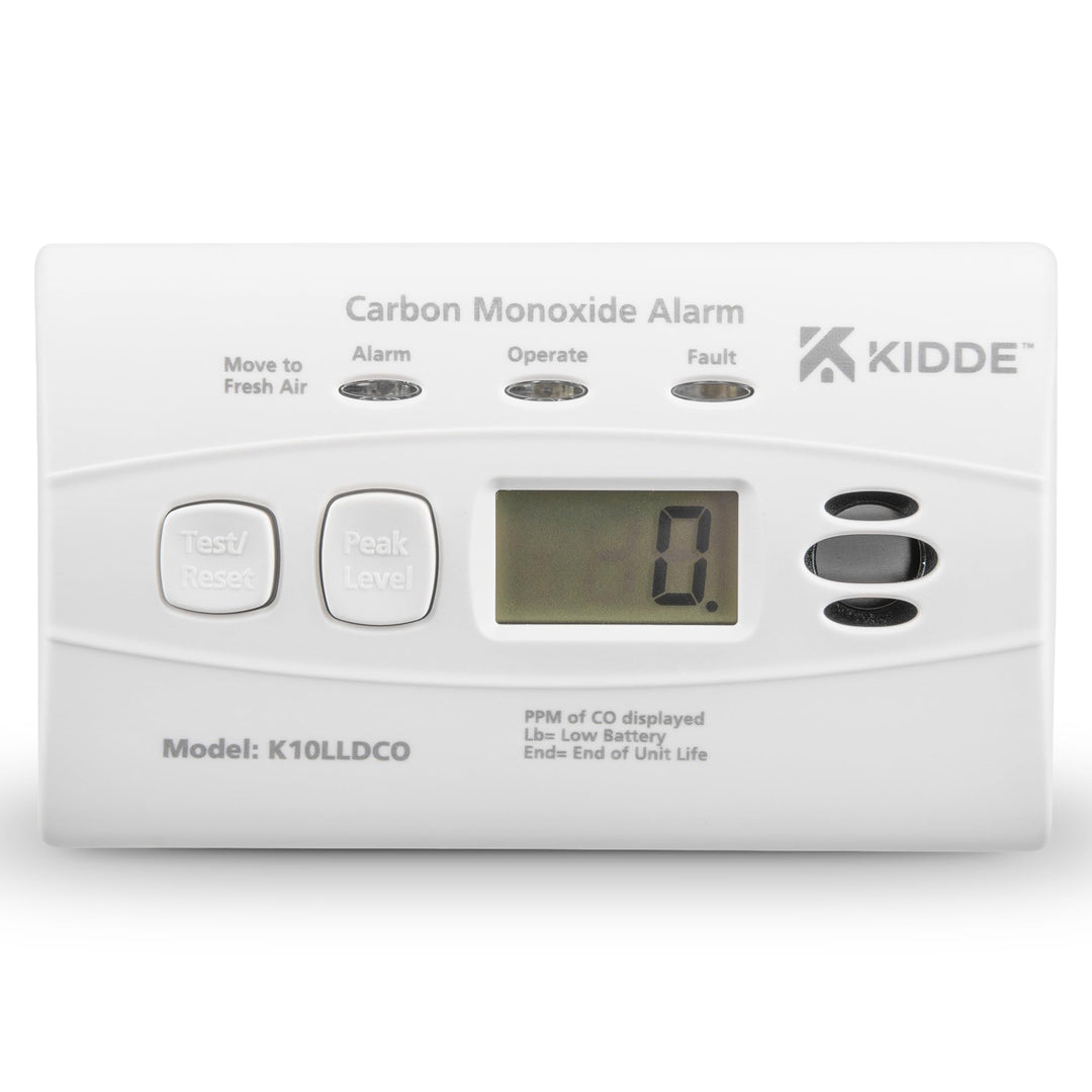 Kidde 10LLDCO Kohlenmonoxid Alarm Digital Display mit versiegelten Akku, Standard Alarm
