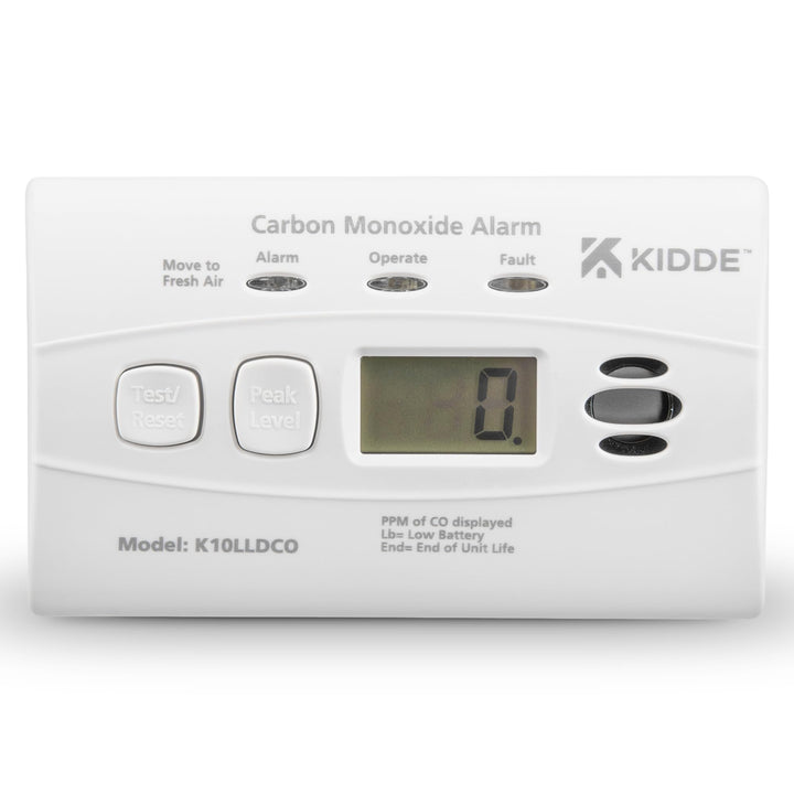 Kidde 10LLDCO Kohlenmonoxid Alarm Digital Display mit versiegelten Akku, Standard Alarm