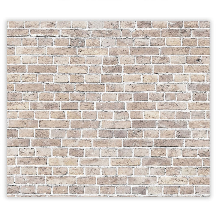SmartDecoration Herdabdeckplatte Ceranfeldabdeckung aus Glas 60x52 cm Einteilig Motiv "Ziegel" Beige