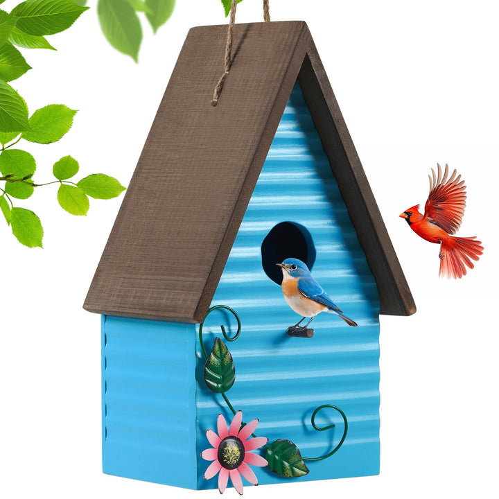 Vogelhaus, Nistkasten für Vögel zum Aufhängen für Garten, Balkon,Terrasse - Dekoratives Vogelhäusche