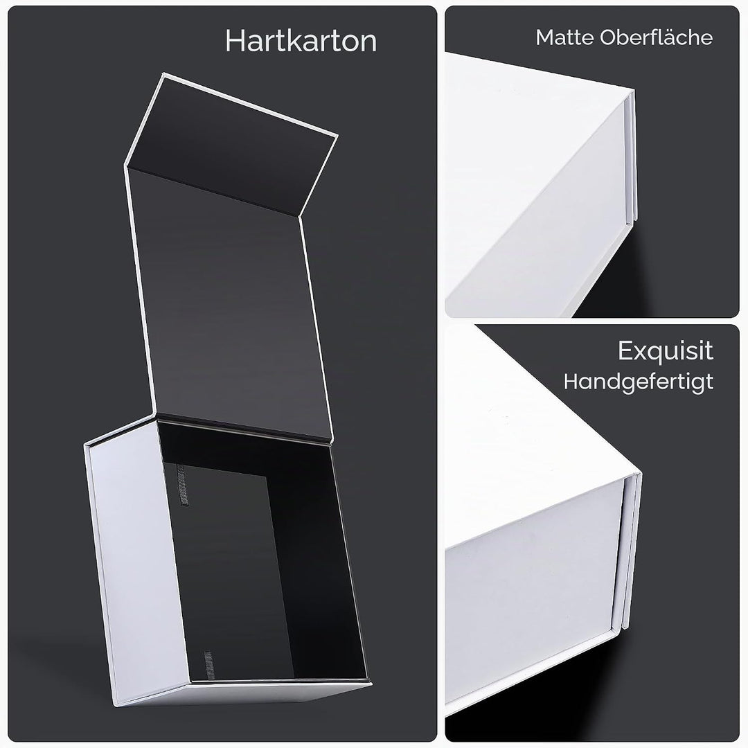 JiaWei Geschenkbox 33 x 31 x 11,5 cm Gross, Geschenkkarton mit Magnetisch Deckel &amp; Kreuzförmige Schl