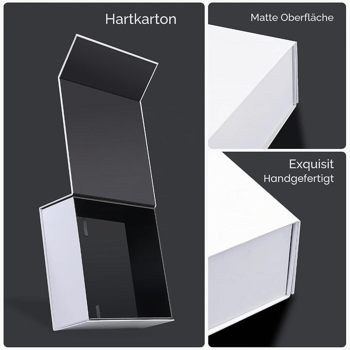 JiaWei Geschenkbox 33 x 31 x 11,5 cm Gross, Geschenkkarton mit Magnetisch Deckel &amp; Kreuzförmige Schl