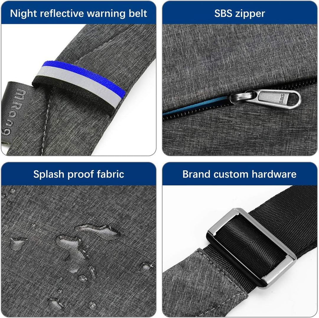 MRang Schultertaschen Herrentaschen Crossbody Tasche Chest Pouch Schultertasche für Outdoor-Sport Re