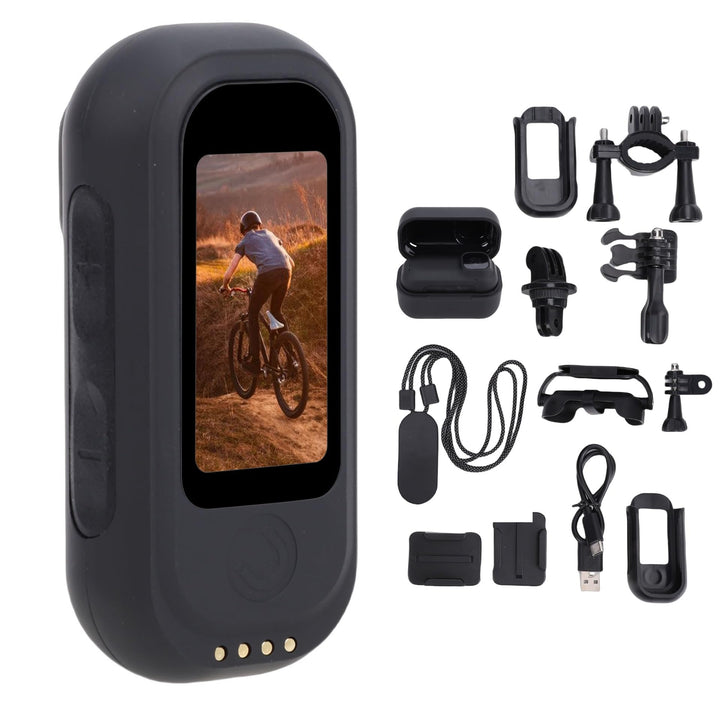 4K Action Cam Körperkamera mit magnetischem Trageband, Zurück-, wasserdichtes Gehäuse, Ladebox, Mont