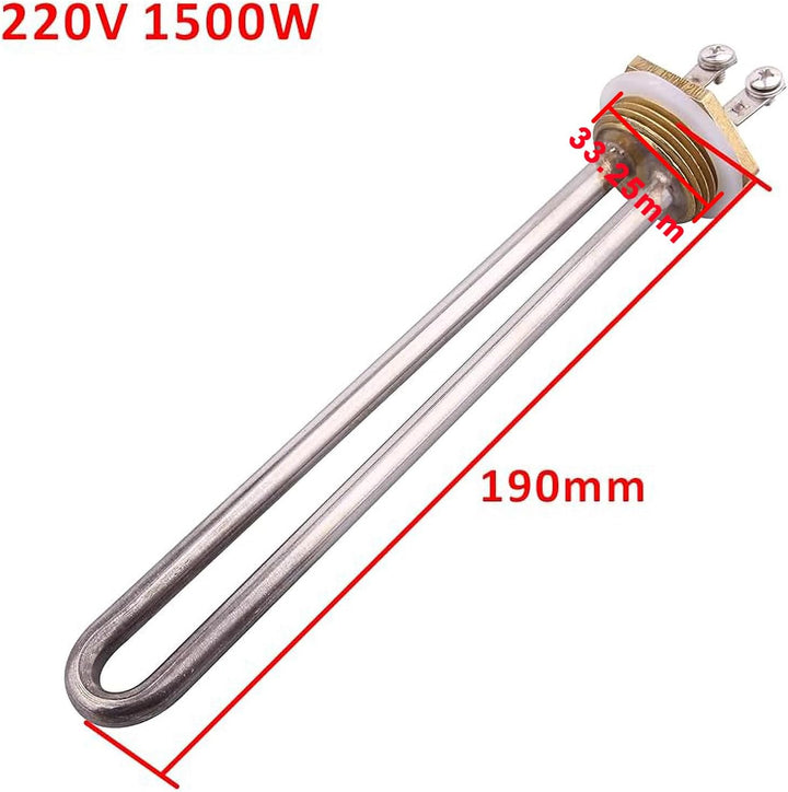 DERNORD 1500W Heizelement 220V Elektrische Brauwasserbereiter 1Inch BSP Gewinde Kupfer Flansch