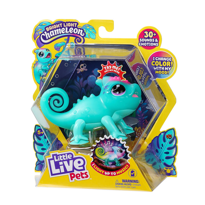 Little Live Pets Chamäleon Sunny, leuchtendes, interaktives Chamäleon mit Farbwechselfunktionen, übe