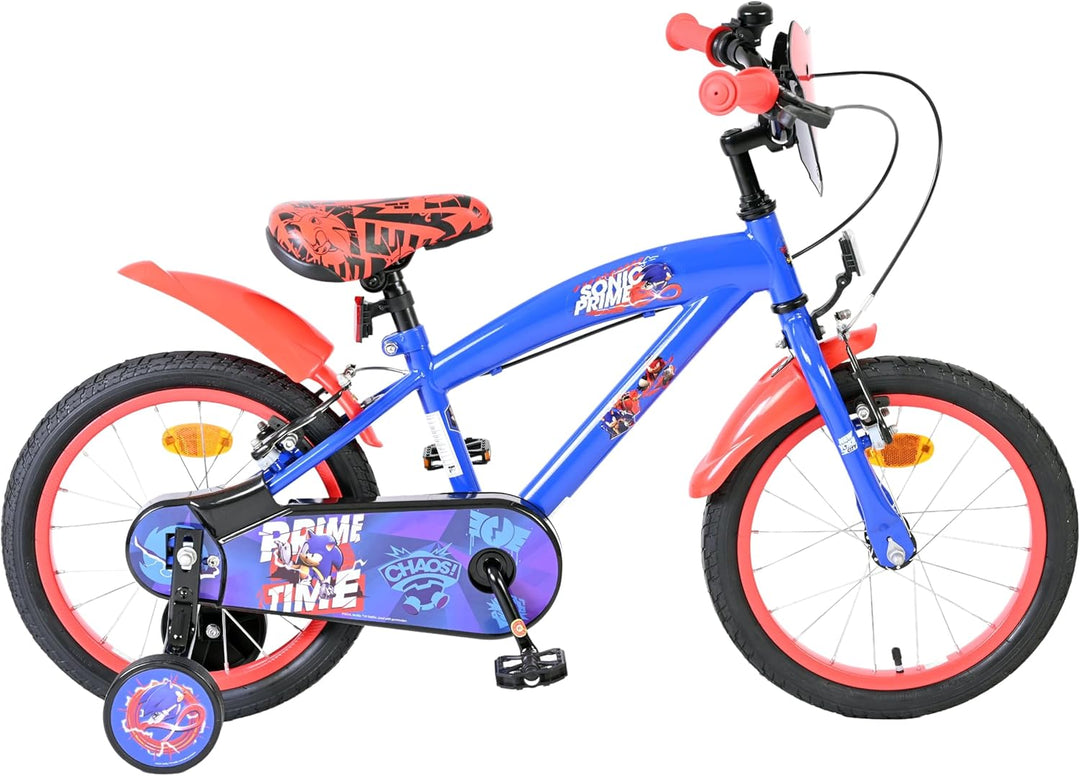 Volare Kinderfahrrad | 3–5 Jahre | Doppelte Handbremse, abnehmbare Stützräder, Pedalreflektoren & Tr