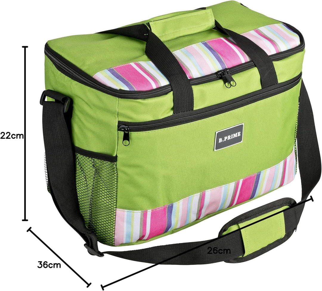 B.PRIME 20L Kühltasche Classic I 36x26x22cm I Isoliertasche I Lunch-Tasche I Kühlbox I Picknick-Tasc