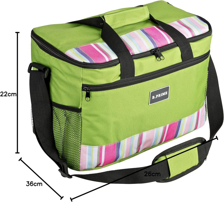 B.PRIME 20L Kühltasche Classic I 36x26x22cm I Isoliertasche I Lunch-Tasche I Kühlbox I Picknick-Tasc