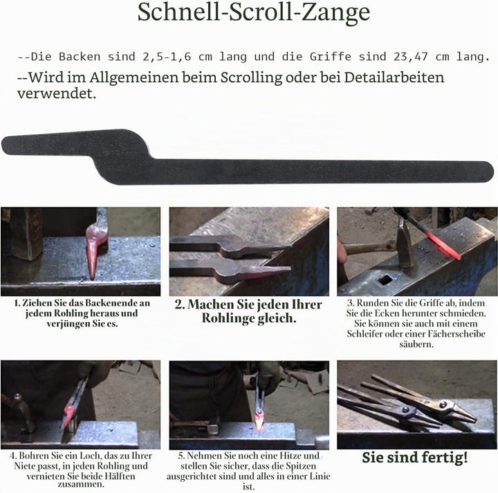 Rapid Zangen Bundle Set Fünf Arten DIY Schmiedzangen mit Nieten, Rapid Bolt Zangen/Flachbackenzangen