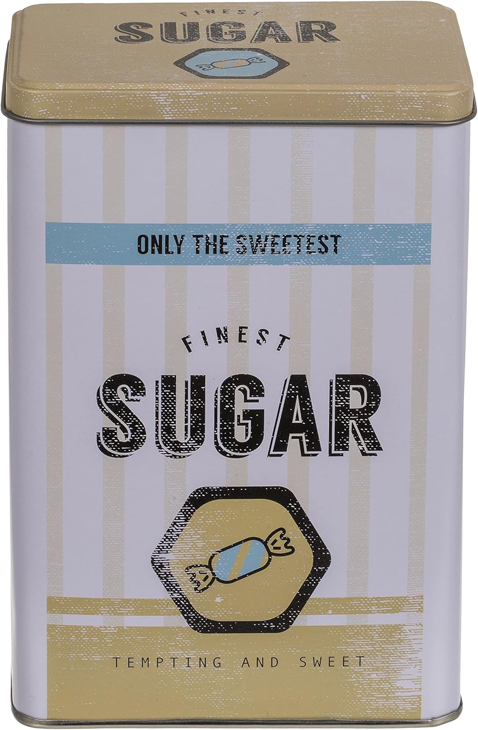 Set Retro Metall-Dose Blechdose Coffee, Tea & Sugar - Kaffeedose, Teedose, Zuckerdose mit Deckel (3-